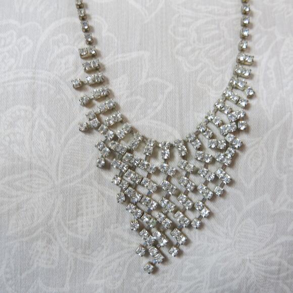 Rhinestone Jewelry Set Tiara Crown 2 Necklaces Costume Dress Up Cosplay Princess - Picture 4 of 13